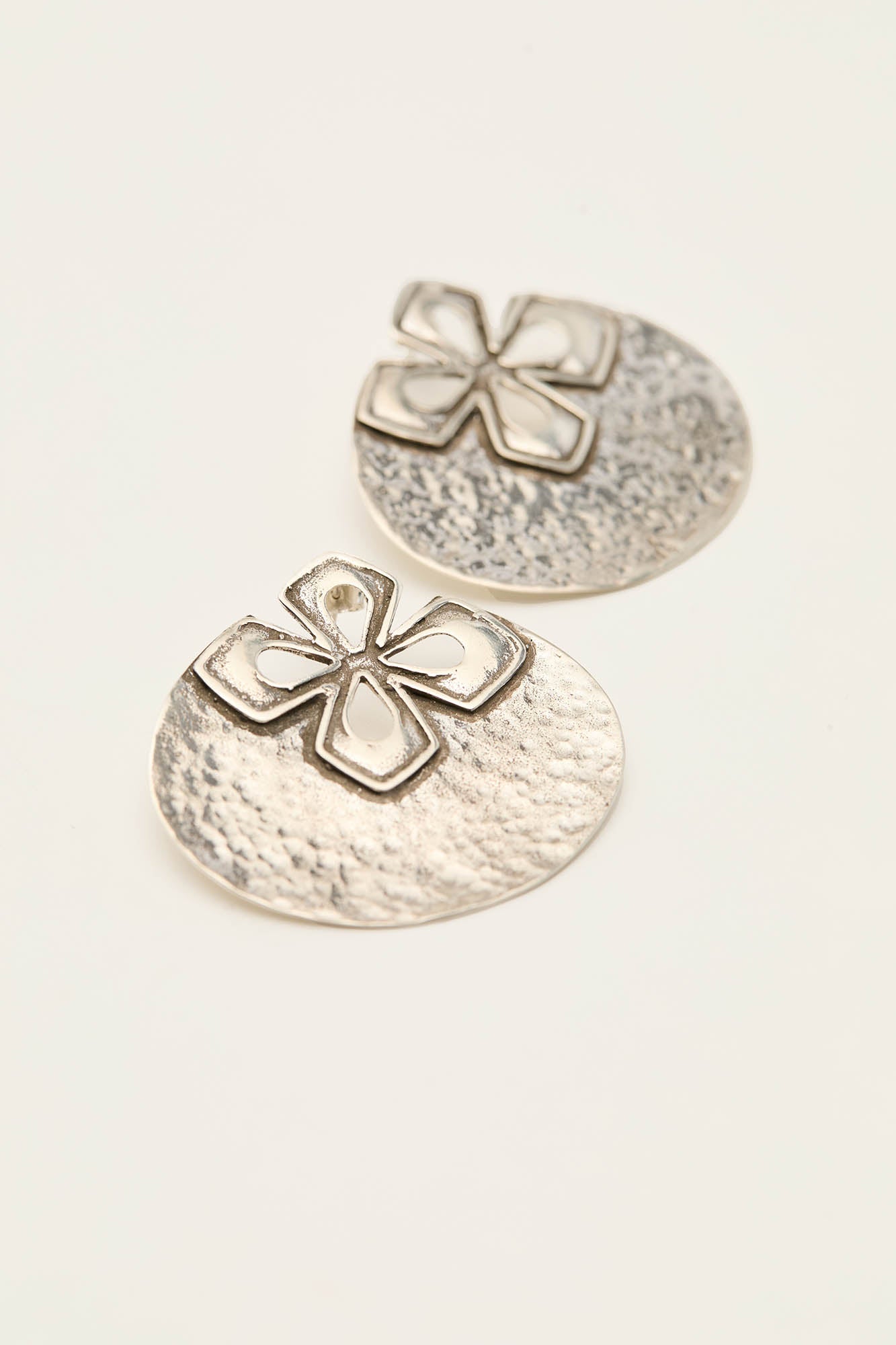 Criolla Silver Stud Earrings