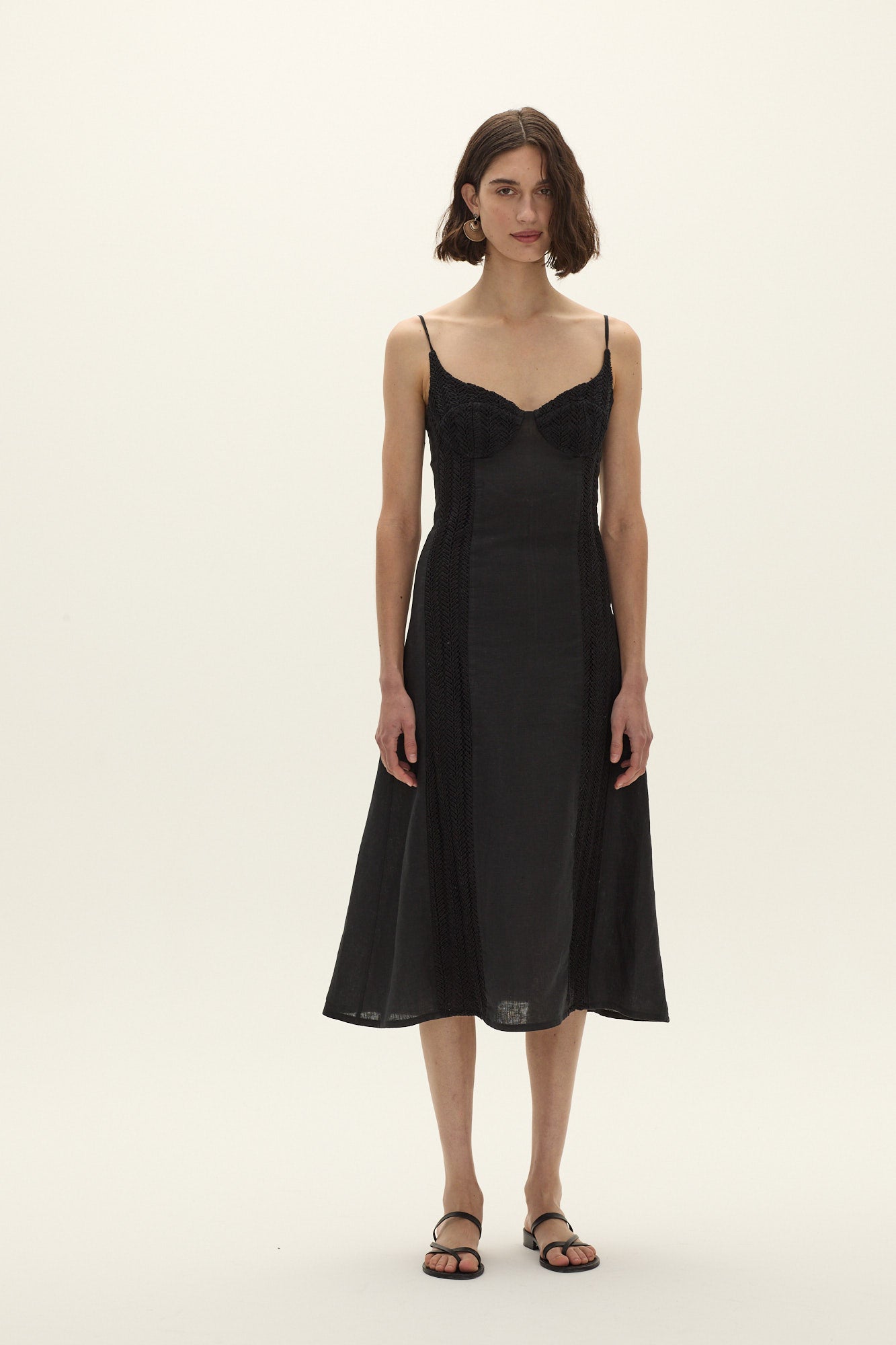 Espiga Linen Dress Black / 40