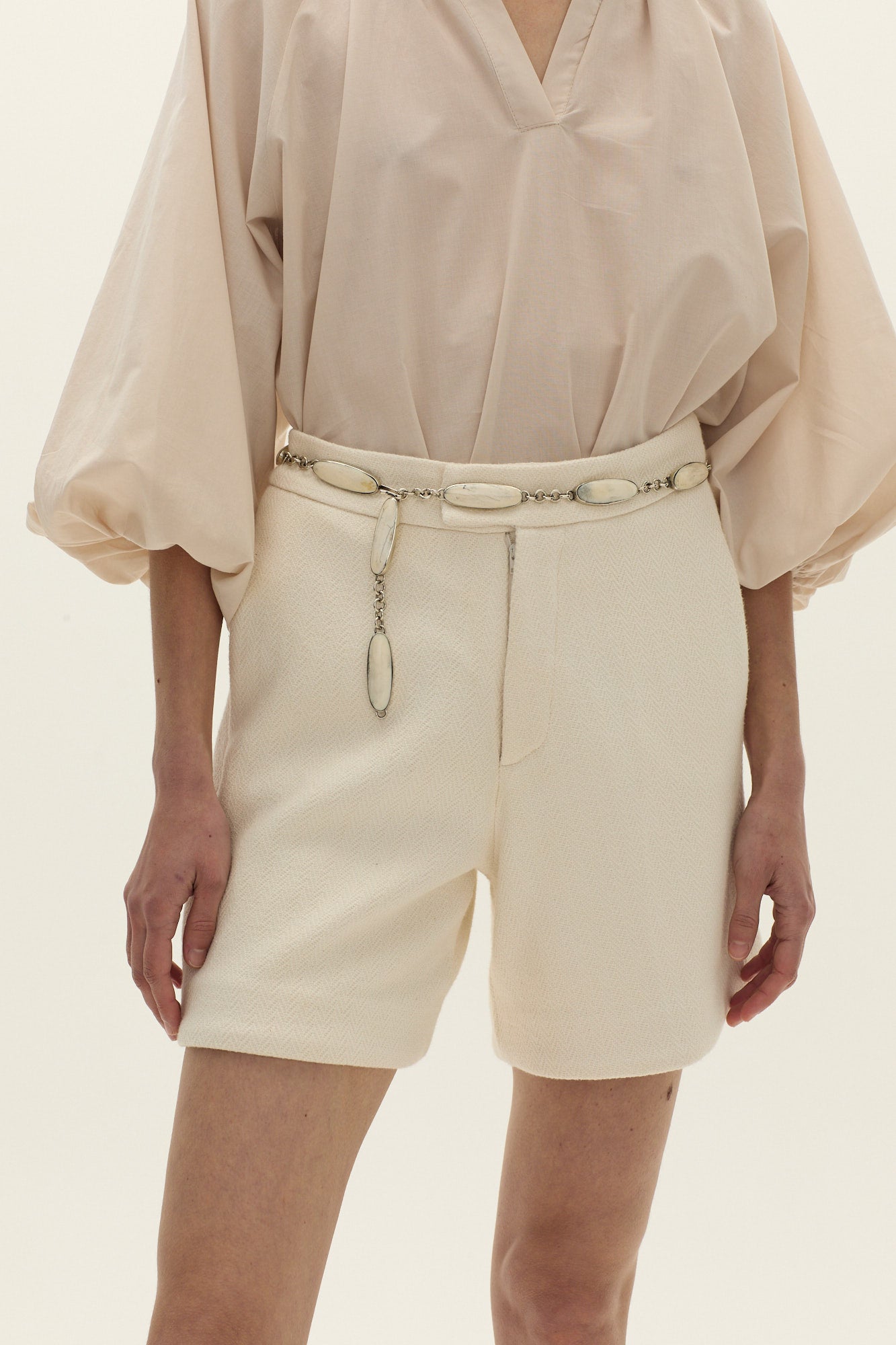 Lazo Hand-Loomed Cotton Shorts