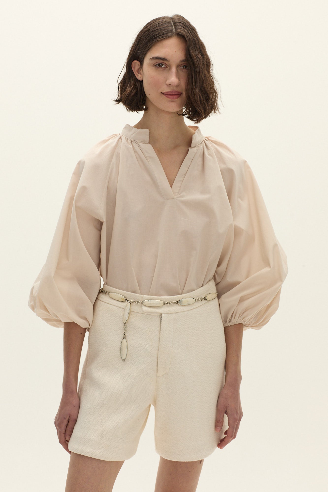 Lazo Hand-Loomed Cotton Shorts