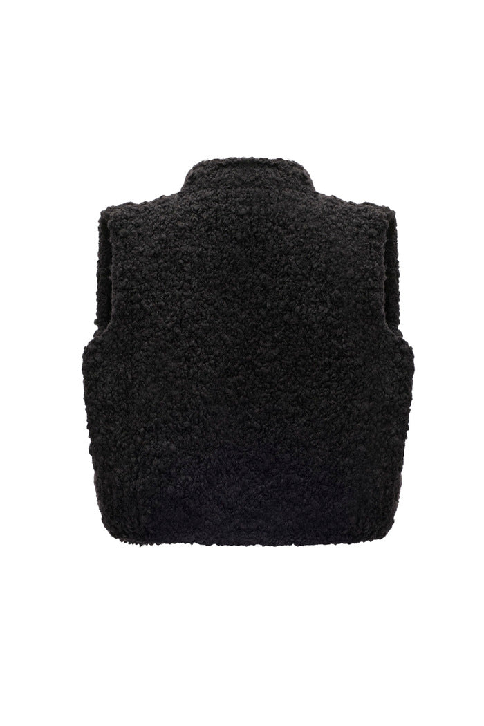 Lira Curly Wool Knit Vest