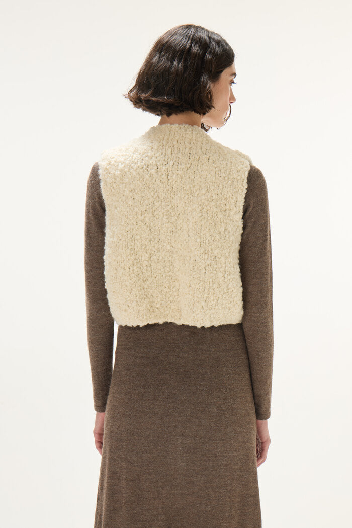 Lira Curly Wool Knit Vest