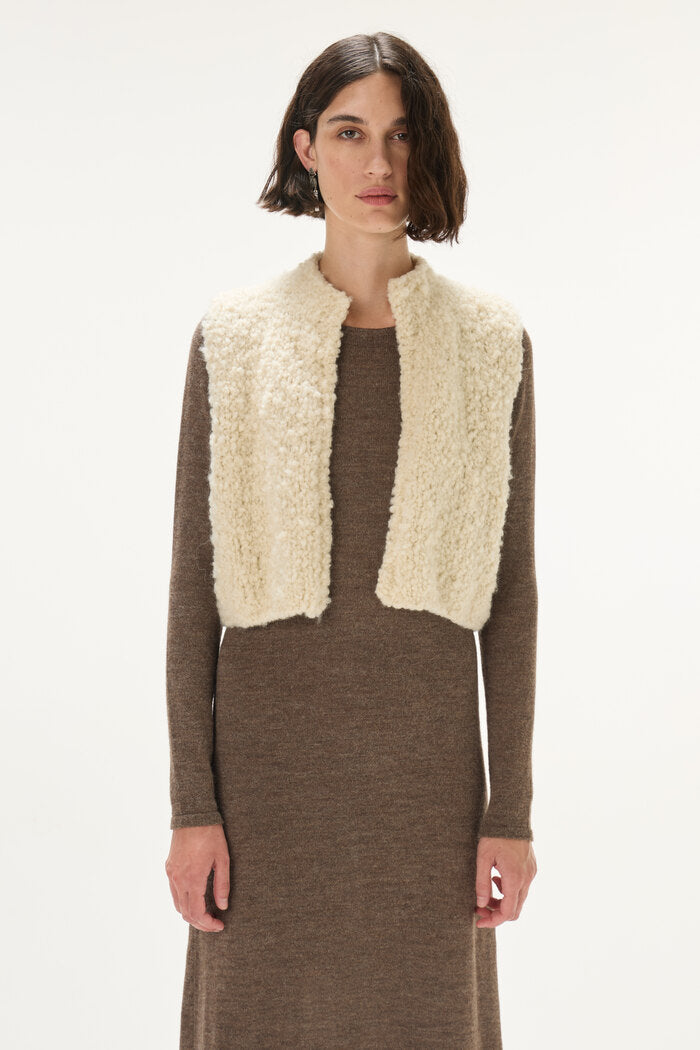 Lira Curly Wool Knit Vest