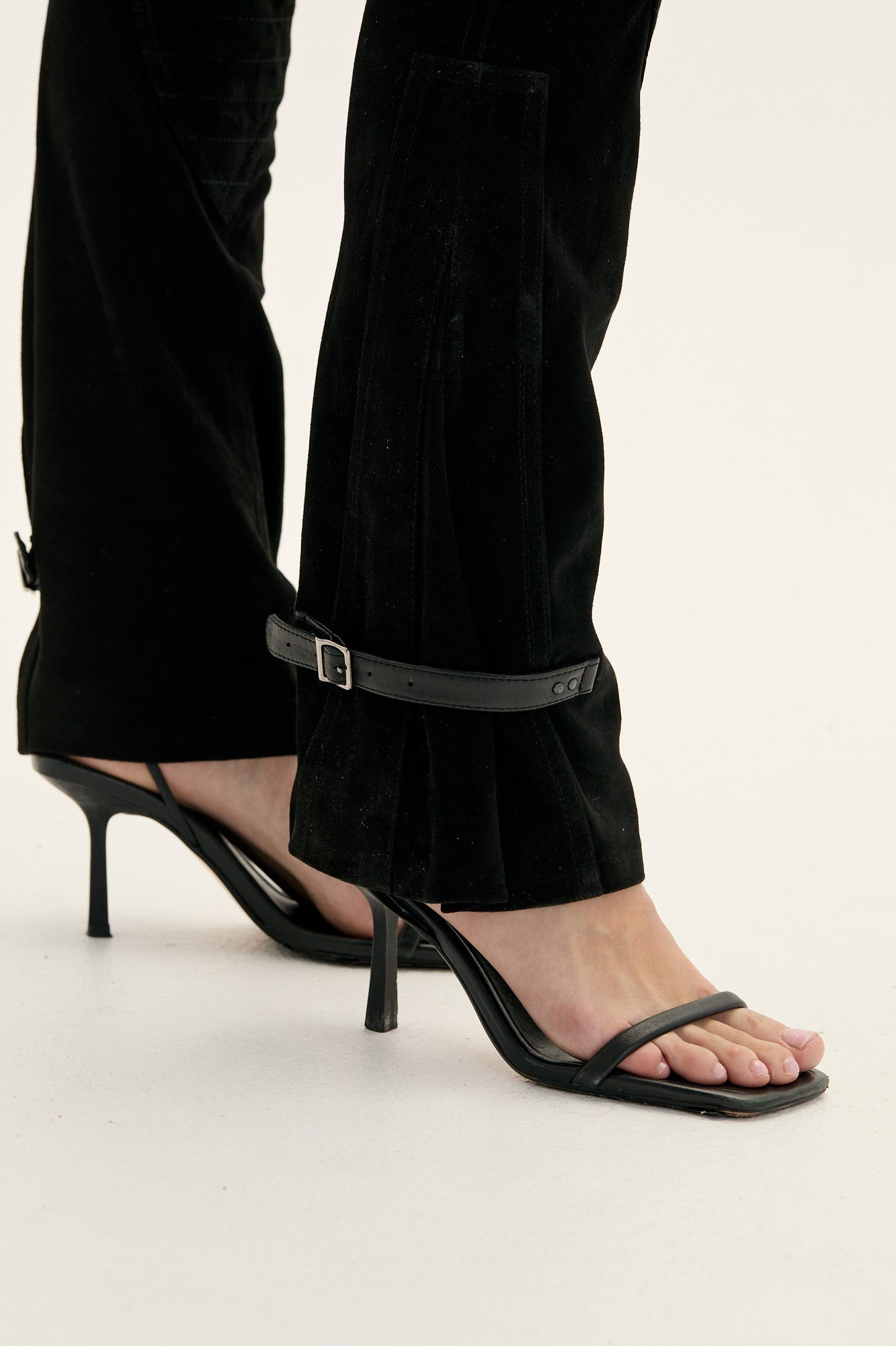 Basto Suede Trousers with Paneled Legs