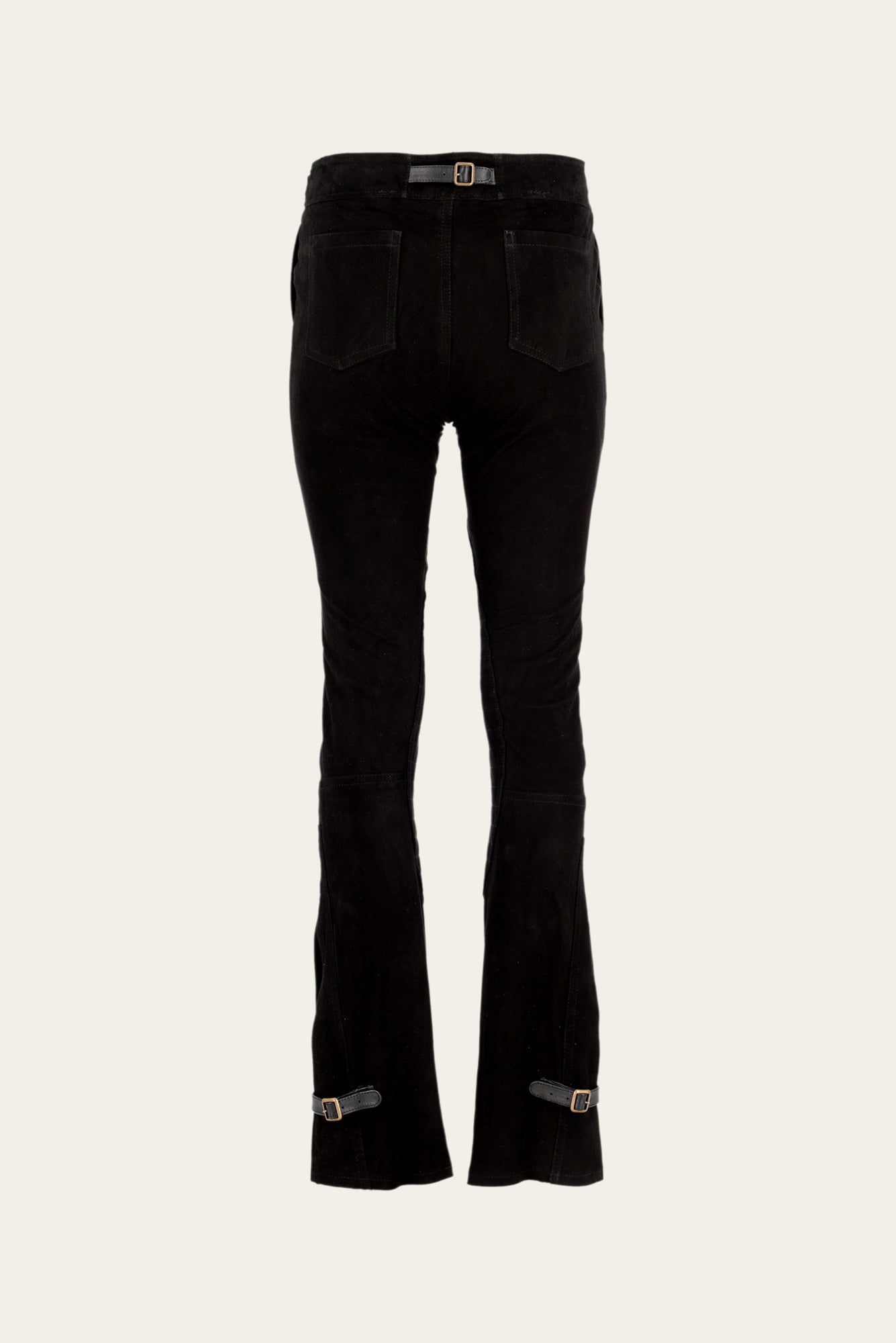 Basto Suede Trousers with Paneled Legs