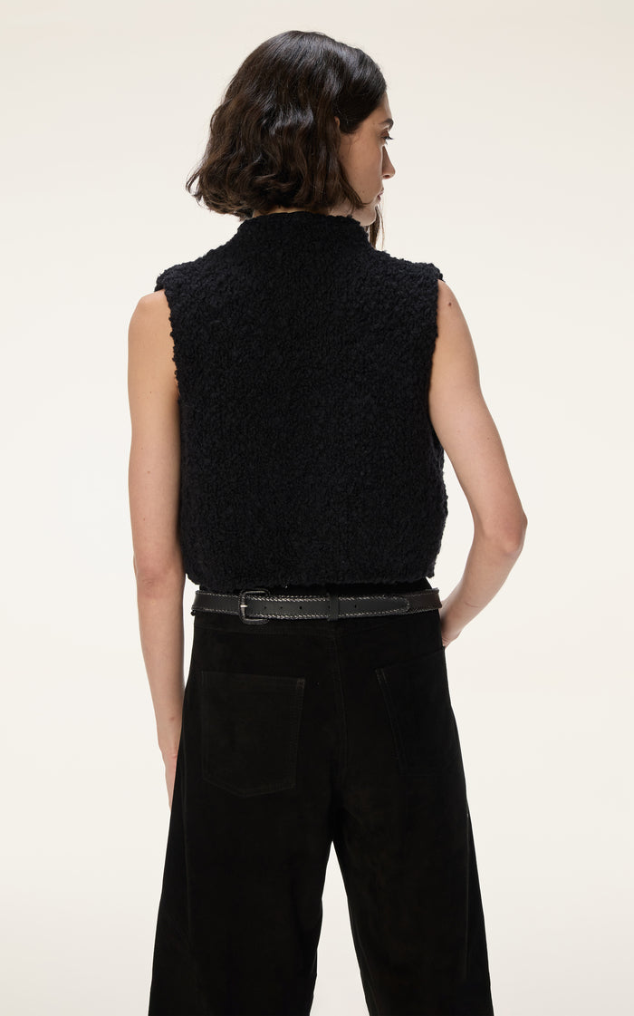 Lira Curly Wool Knit Vest