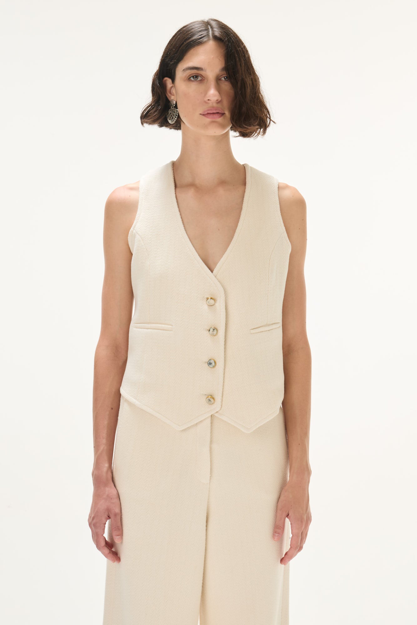 Lazo Hand-Loomed Cotton Vest