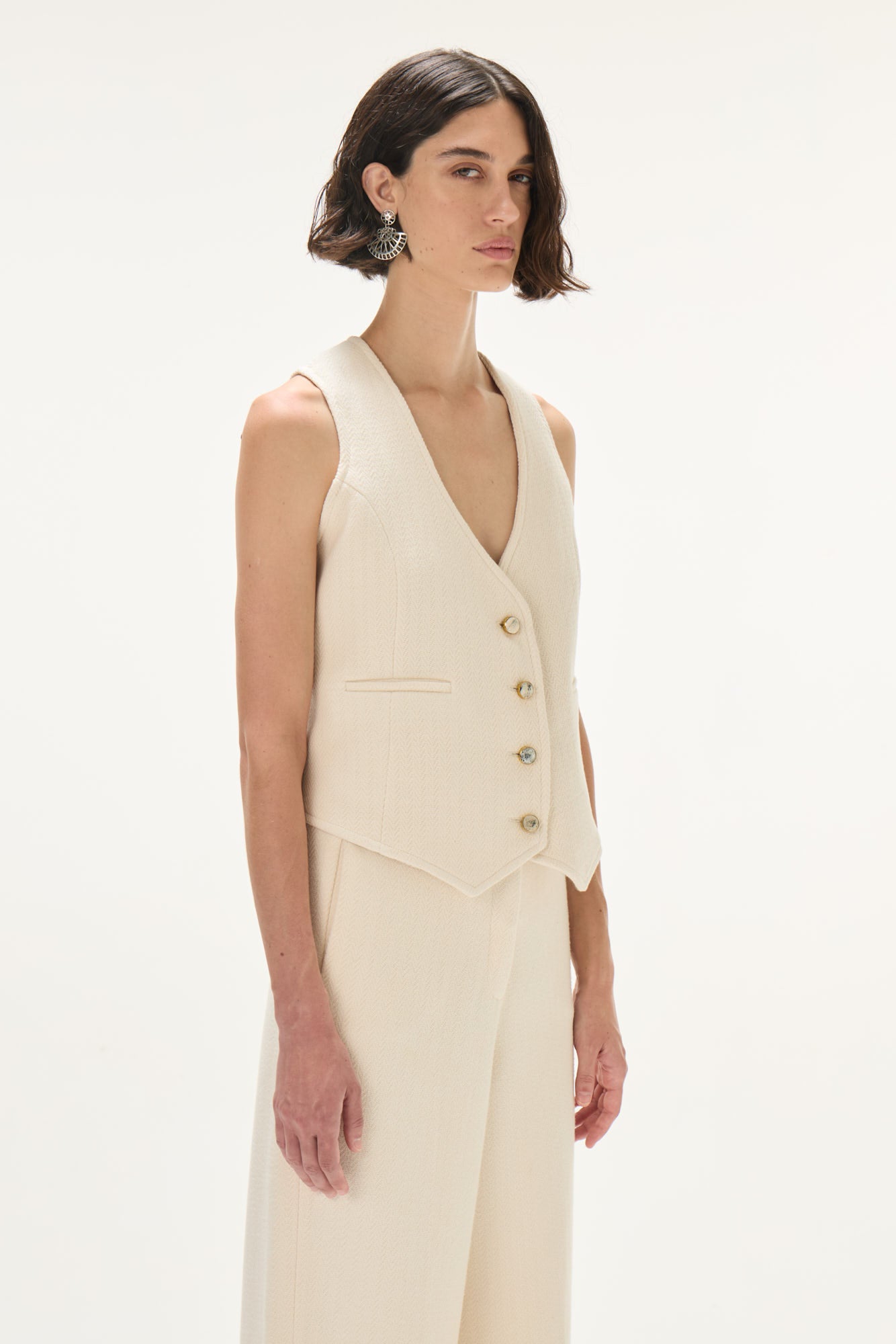 Lazo Hand-Loomed Cotton Vest