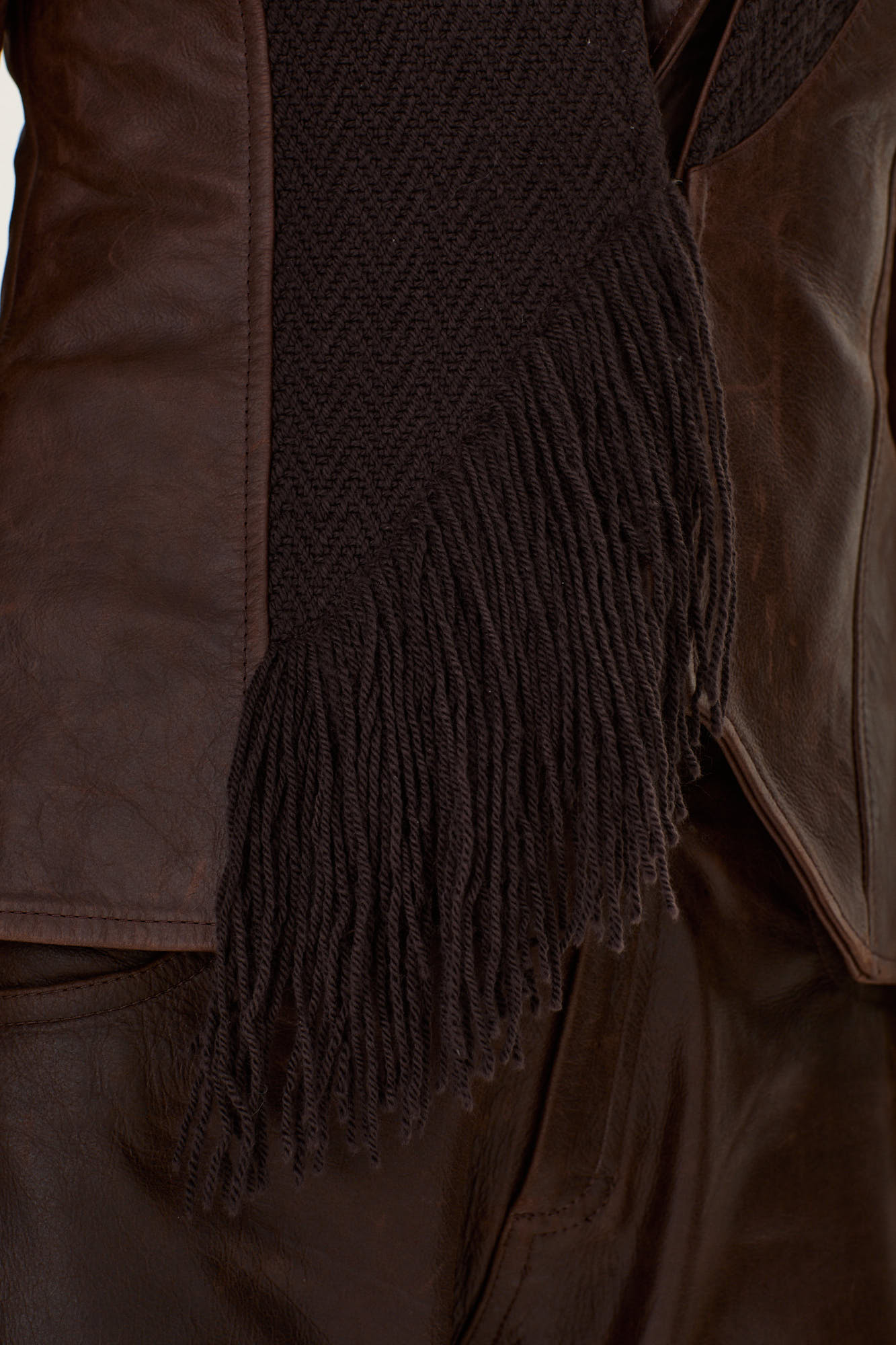 Espiga Leather-Wool Blazer