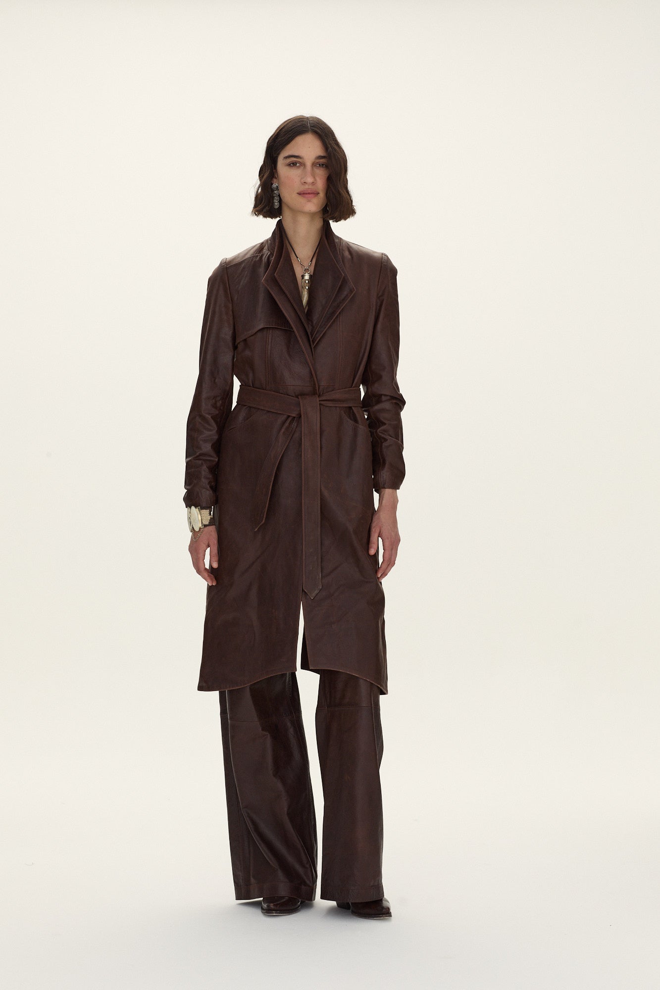 Esquila Leather Coat