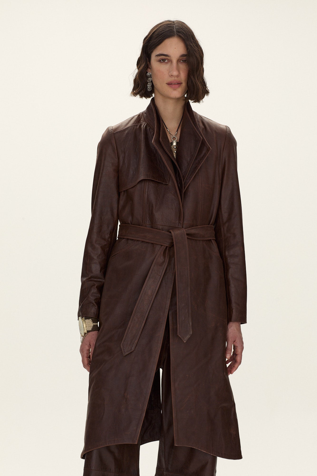 Esquila Leather Coat