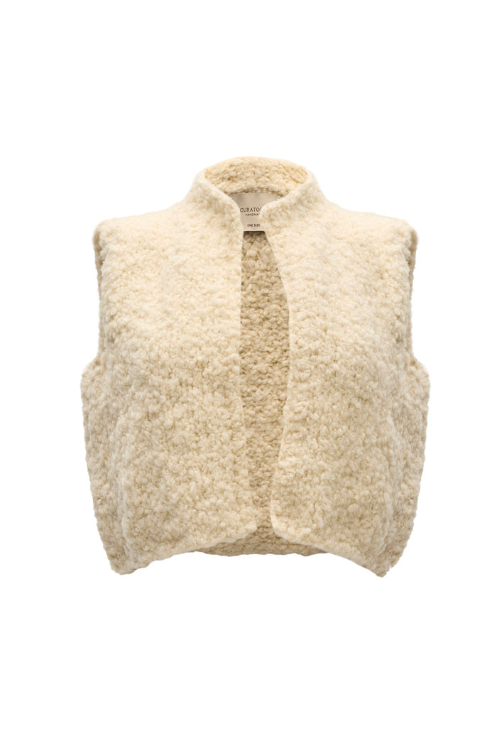 Lira Curly Wool Knit Vest