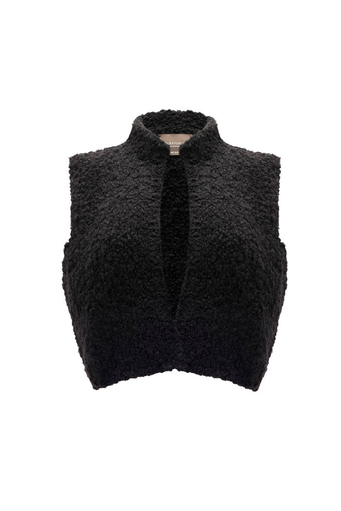 Lira Curly Wool Knit Vest