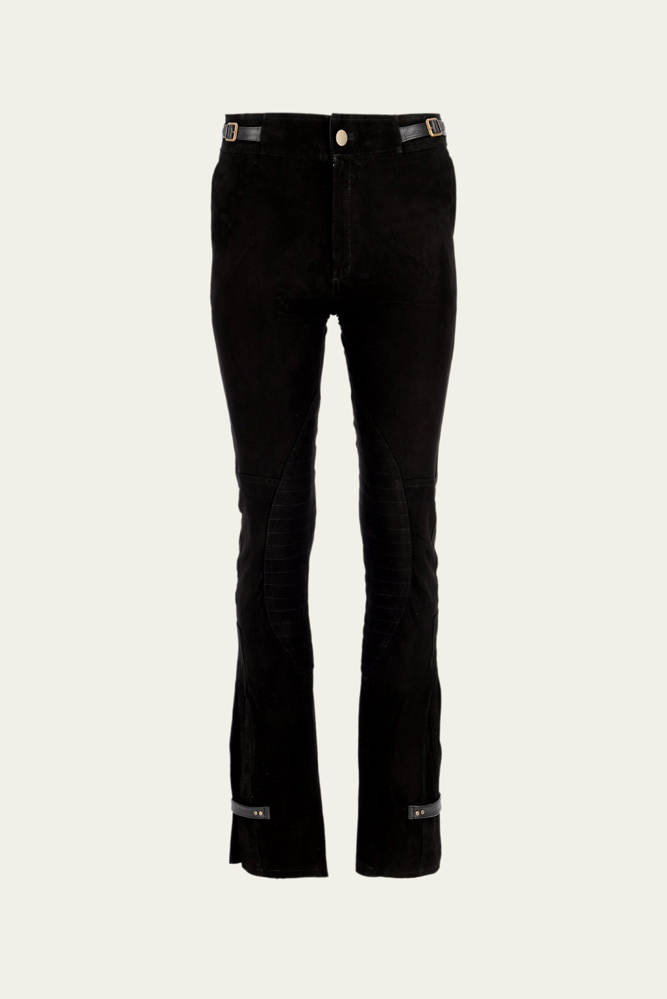 Basto Suede Trousers with Paneled Legs