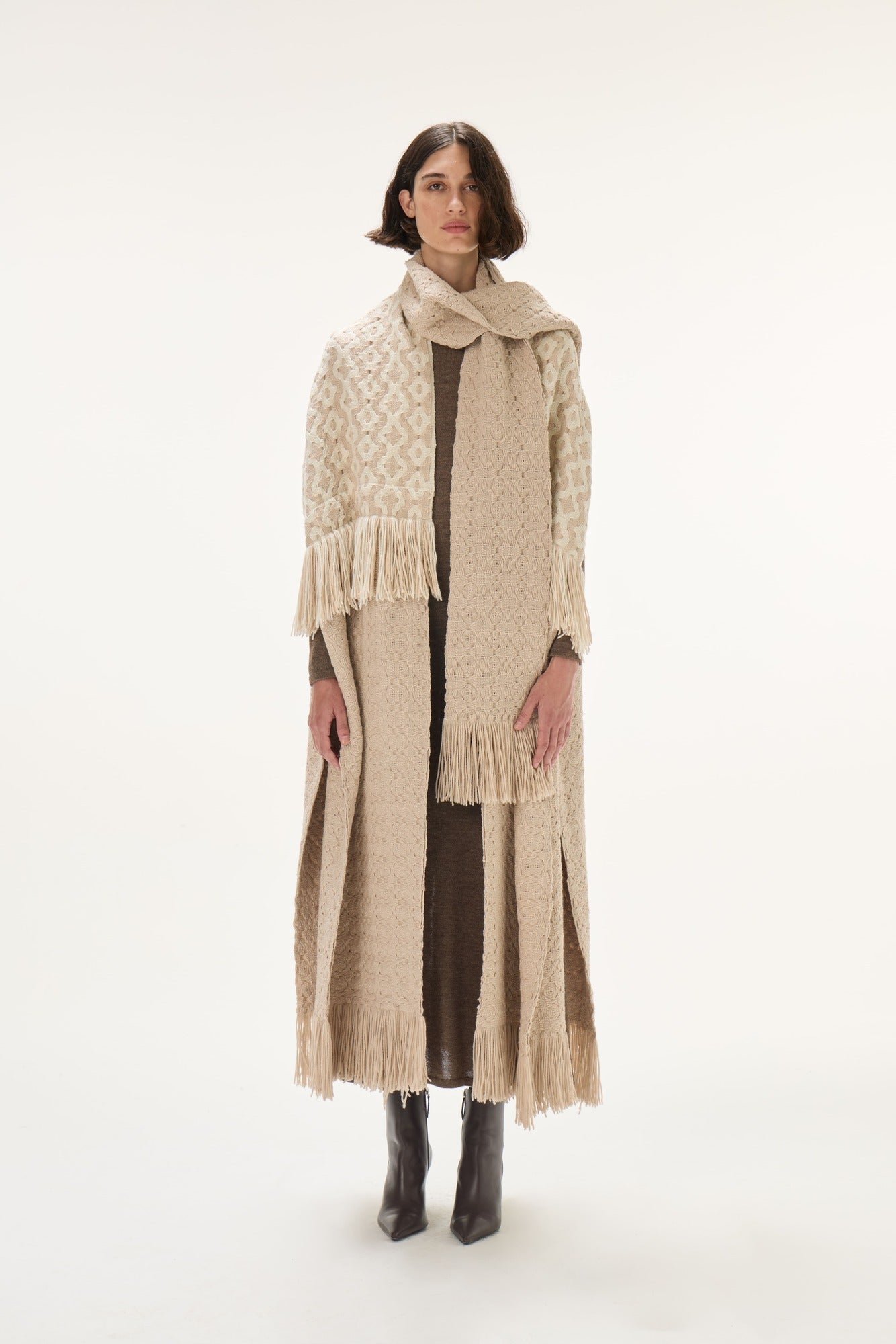 Acacia  Handwoven Loom Poncho