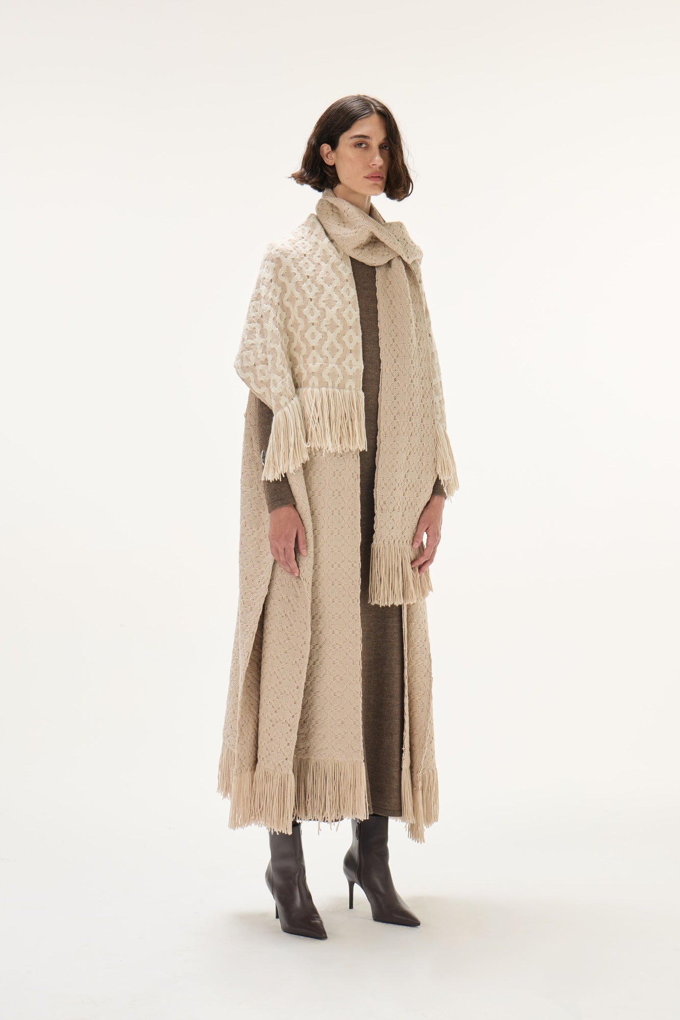 Acacia  Handwoven Loom Poncho