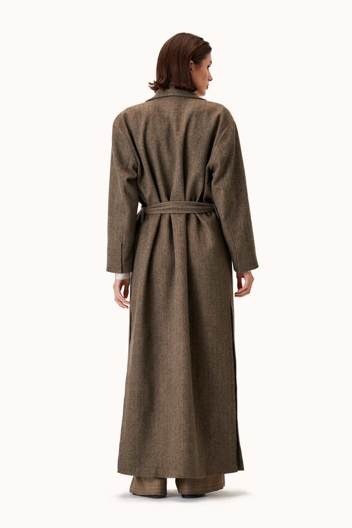 Tropero Herringbone Wrap Coat